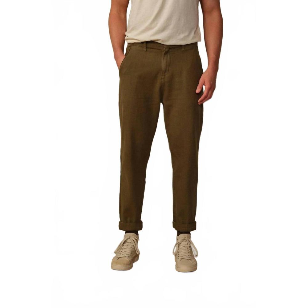 NEW ROAD TO NOWHERE pilon trouser pants in dark olive